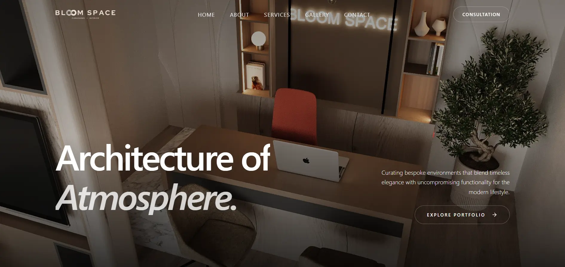 Screenshot of Bloomspace Interiors