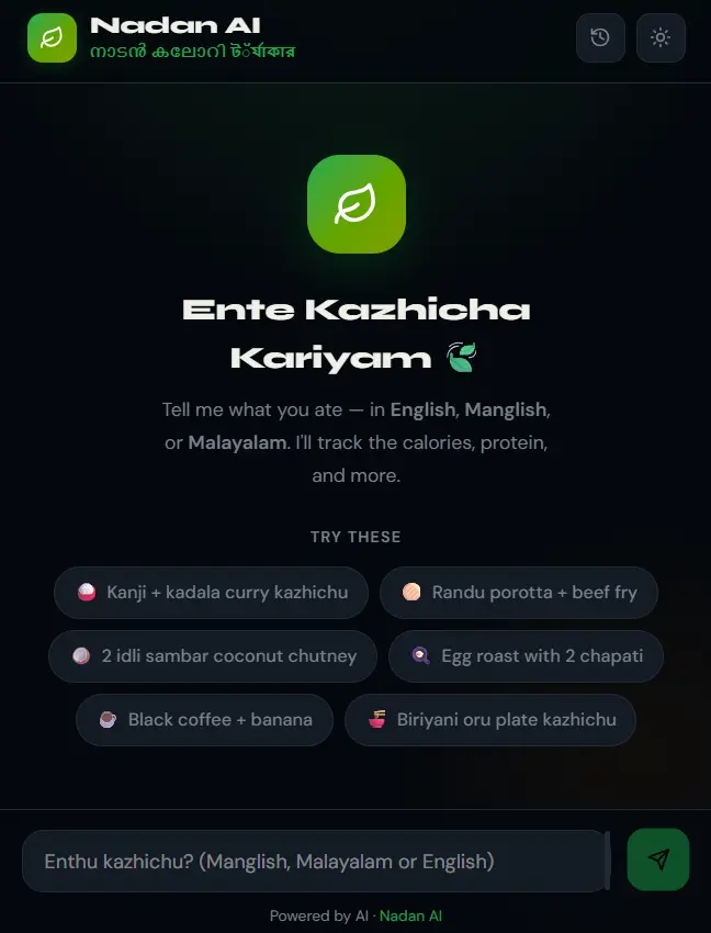 Screenshot of Nadan AI